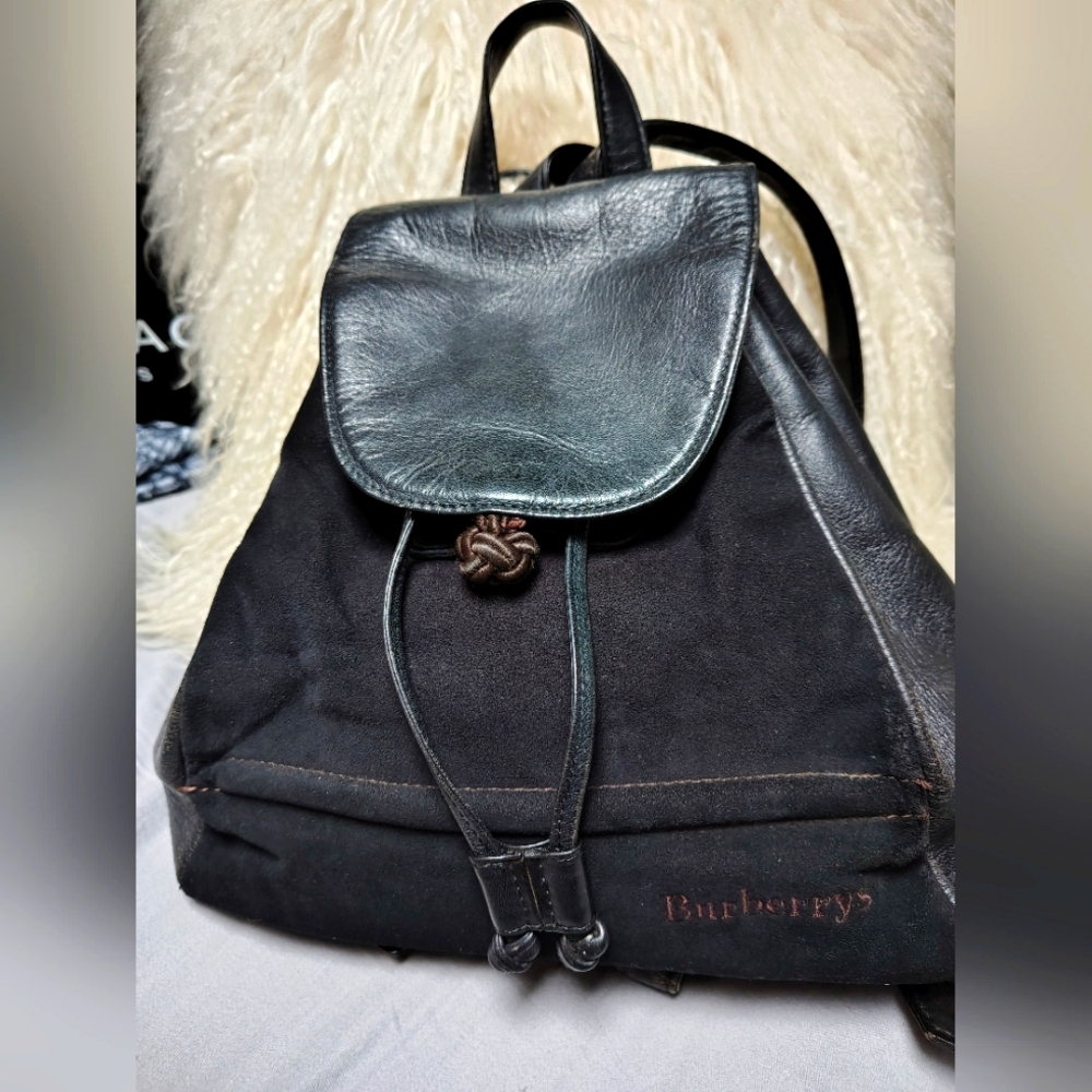 Authentic Burberry Leather Backpack